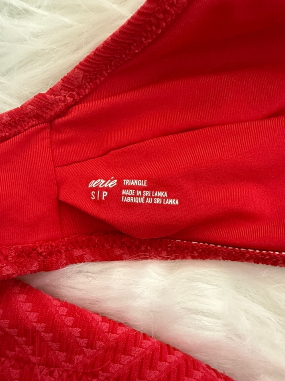 Aerie Vibrant Red Bikini Top Size Small - Picture 3 of 5